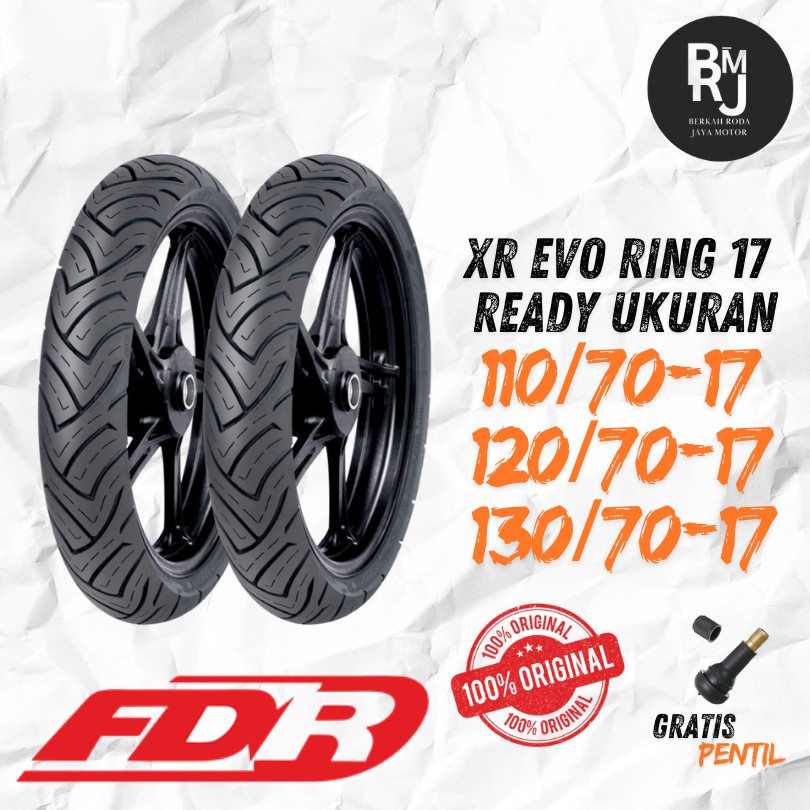 SEPASANG / SATUAN BAN MOTOR MOGE FDR SPORT XR EVO Ring 17 TUBELESS DEPAN BELAKANG CB150R R15 R25 CBR