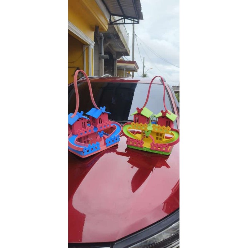 paket mainan rumah kelomang warna atap kembar jumboCO