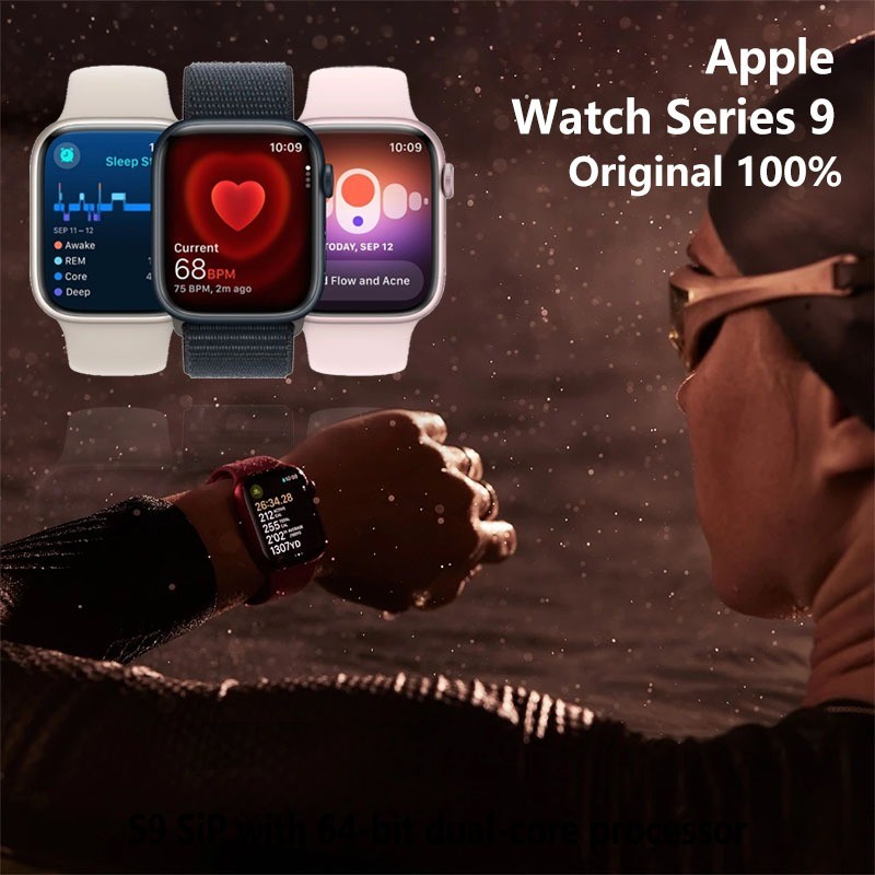 【100%Ori】Apple Watch Series 9 / iwatch 9 41mm 45mm with 2.2" HD AMOLED Display Smartwatch Smartwatch