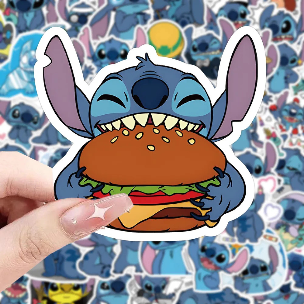 

10/30/50/100pcs Cute Disney Cartoon Lilo & Stitch Stickers Anime Decal DIY Fridge Motorcycle Car Kawaii Sticker Kid Party Gift