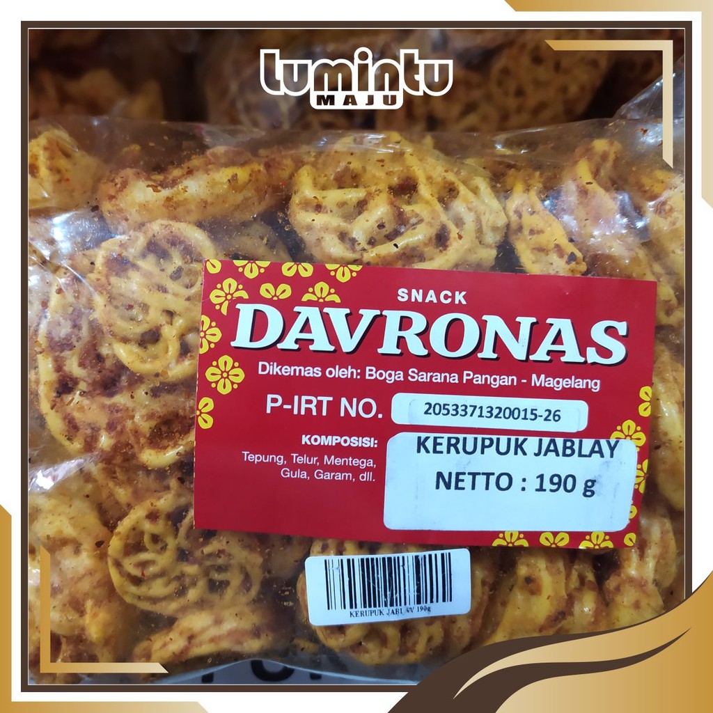 

KERUPUK JABLAY 190GR DAVRONAS / camilan snack dan oleh-oleh khas Magelang