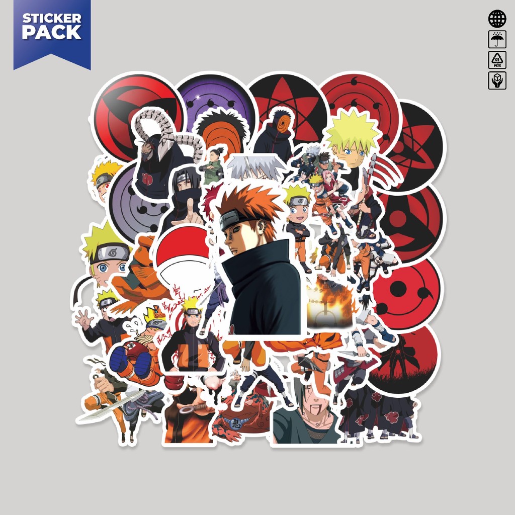 

[100PCS]Stiker Pack Stiker Anime Naruto Aesthetic Vinyl Anti Air Dekorasi Sticker Laptop Buku Journal Koper Helm Casing HP Gitar Helm Skateboard