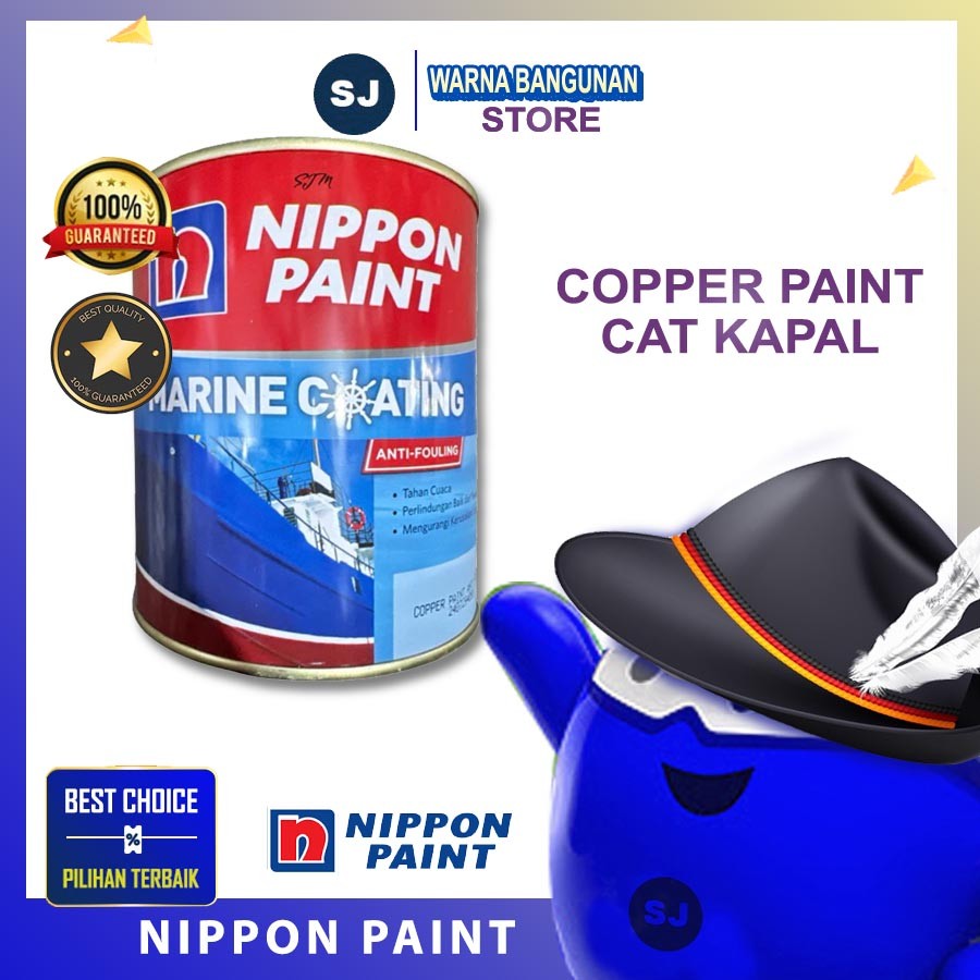 NIPPON MARINE COATING / Cat Anti Fouling / Cat Kapal Anti Karat / Copper Paint 1kg / 5 kg