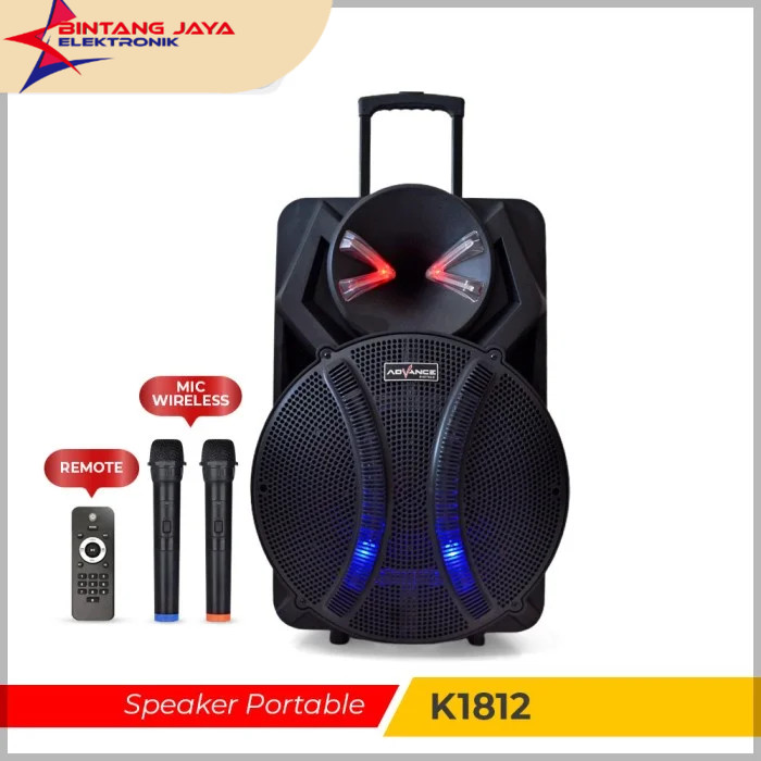 Speaker Trolley Advance 18" K1812  / Speaker Trolley Advance 18INCH / K1812 Double mic wireless