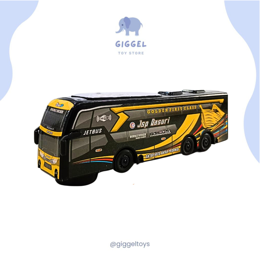 TERBARU [ Giggel ] Bus Basuri TELOLET bisa berputar Bump n Go / Mini bus basuri musik telolet