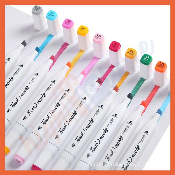 

TERLARIS! Hightune Set Pena Spidol Warna Sketch Marker 2 Tips Touch Marker 36/48/60/80 Warna Stationery - 36