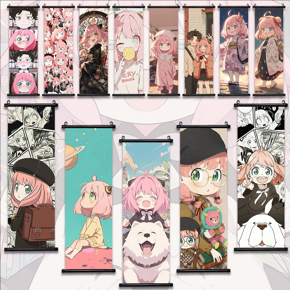 

SPY FAMILY Hot Anime Hanging Scroll Poster Wall Artwork Canvas Painting Picture Print Cute Wallpaper Home Decoration Art Gift