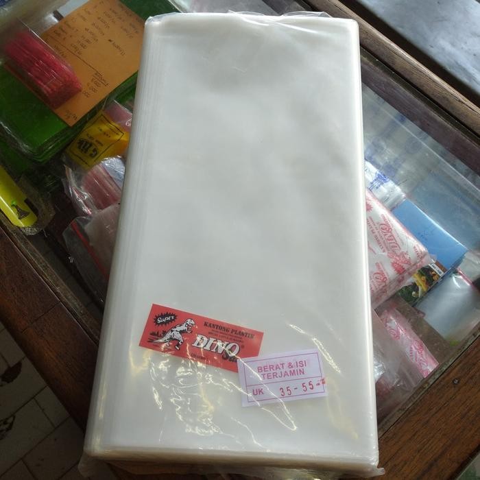 Kantong Plastik PE tebal 08 ukuran 10 kg beras 35x55 cm