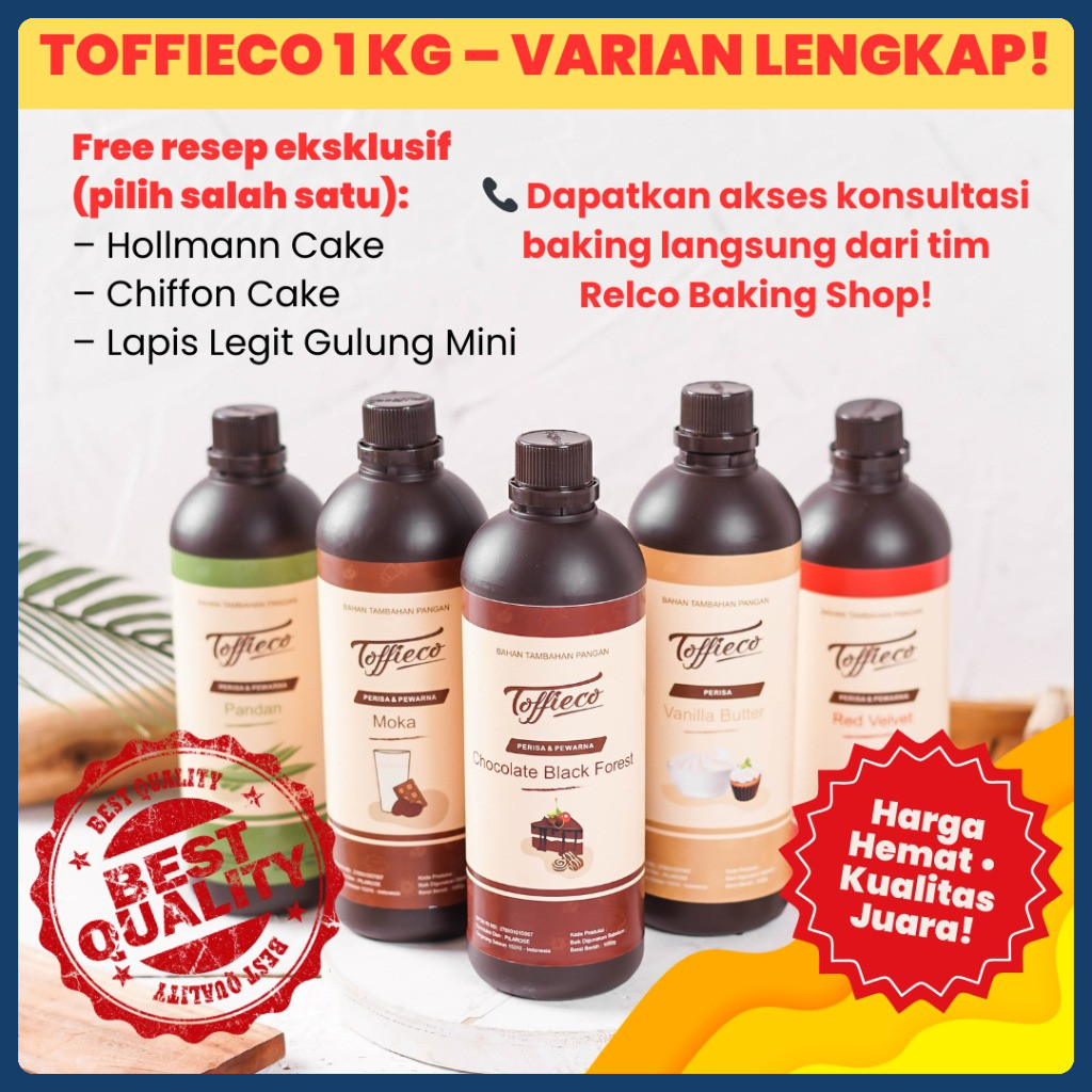

TOFFIECO PASTA 1 KILOGRAM – VARIAN LENGKAP!! BONUS RESEP KHUSUS!