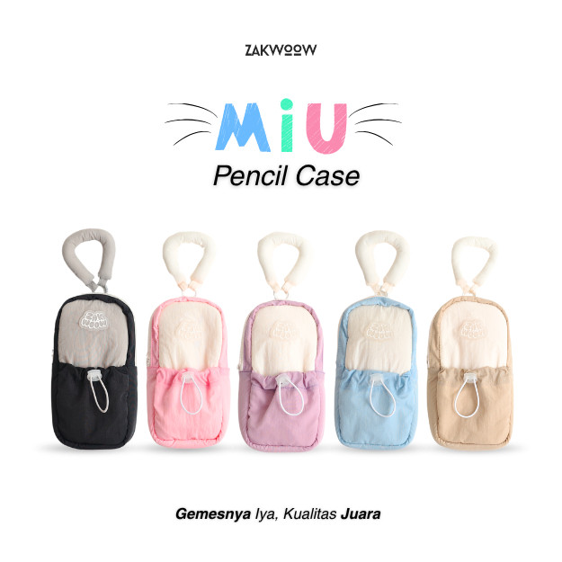 

Zakwoowstyle Miu Pencil Case | Kotak Pensil Pastel | Pencil Case Lucu | Bundling Tulis Notes