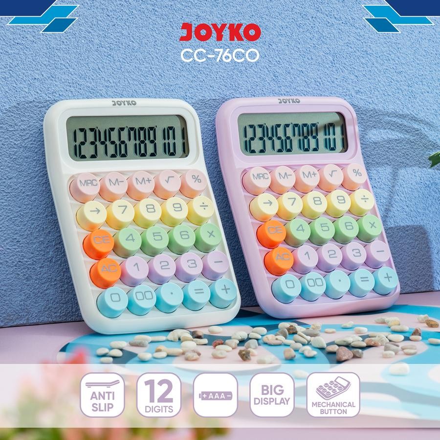 

KALKULATOR BOBA RAINBOW JOYKO CC-76CO 12 DIGIT / FANCY COLOURFULL CC76CO
