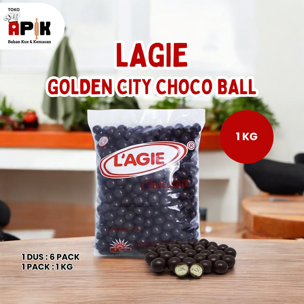 

CHOCOBALL LAGIE GOLDEN CITY / LAGIE Golden City Choco Ball 1 Kg - Chocolate Balls - Bola Coklat Isi Biskuit