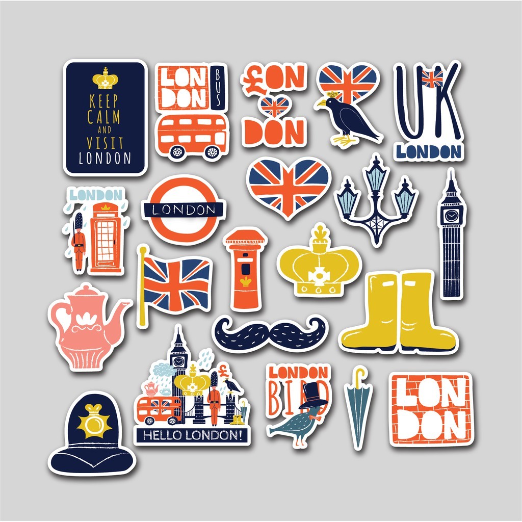 

Sticker Pack London | Sticker Tumblr | Stiker Laptop Koper Helm