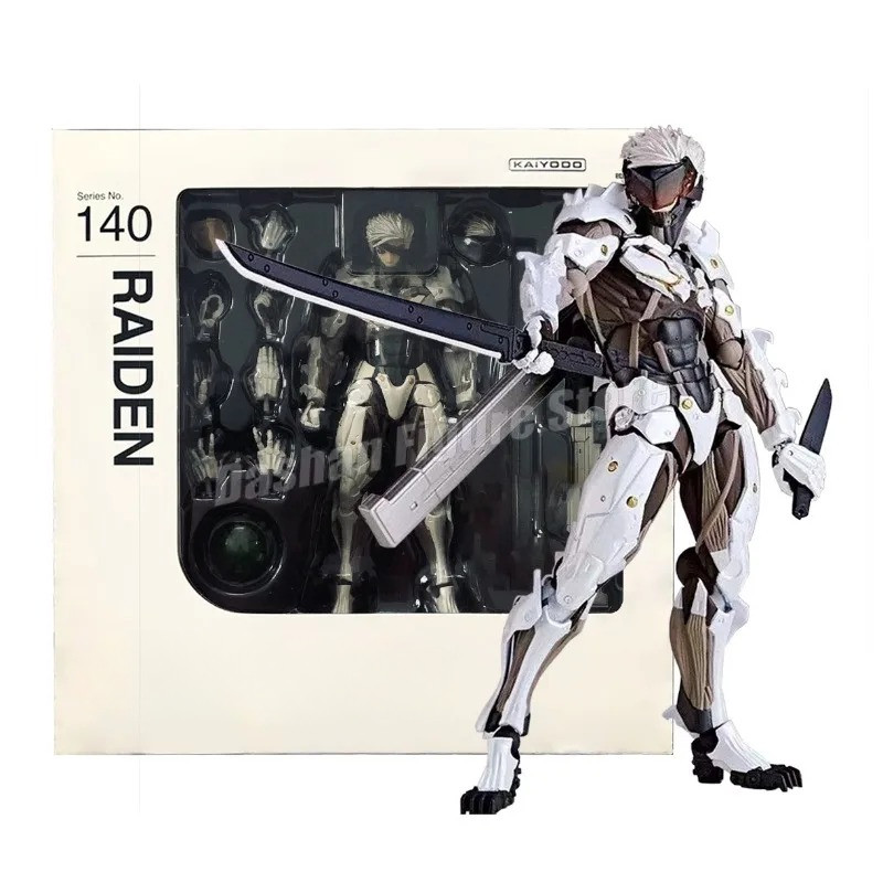 Kaiyodo Revoltech Metal Gear Solid Raiden Action Figure PVC Movable Model #140 Collection 15cm Solid