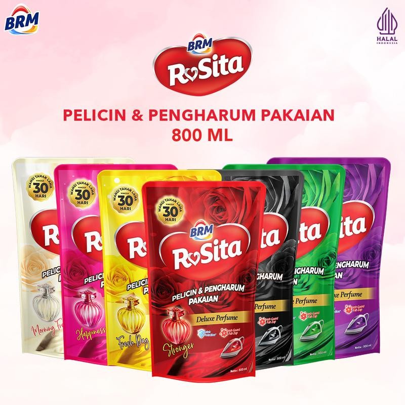 

BRM Rosita Pelicin dan Pengharum Pakaian 800 ml Anti Bakteri Wangi Tahan Lama