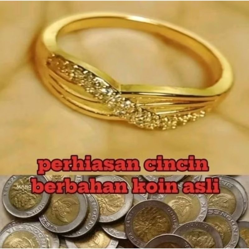 koin asli perhiasan cincin berbahan koin koin asli berkualitas tinggi