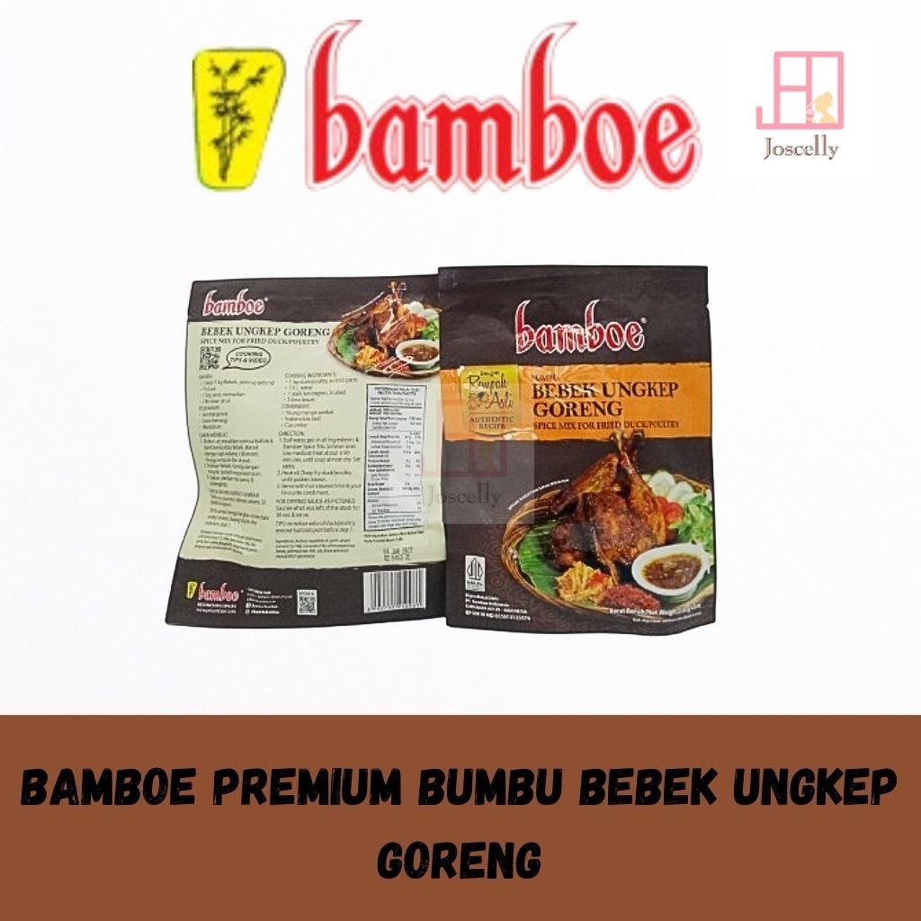 

JOSCELLY.ID BAMBOE Premium / Authentic Recipe Bumbu Bebek Ungkep Goreng Spice Mix for Fried Duck / Poultry