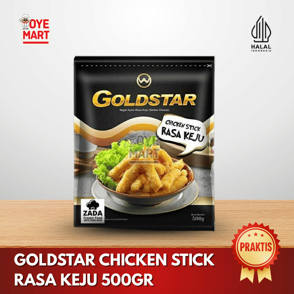 

GOLDSTAR CHICKEN STICK RASA KEJU 500GR / NAGET STIK AYAM