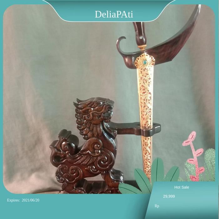 Jagrak Stand Keris Singo Barong Kayu Jati KYS11