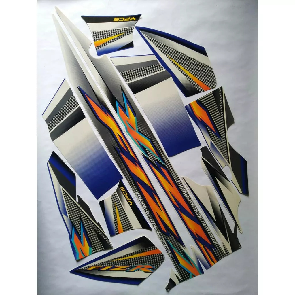 stiker striping yamaha fizr f1zr 2004 biru lis body mirip original