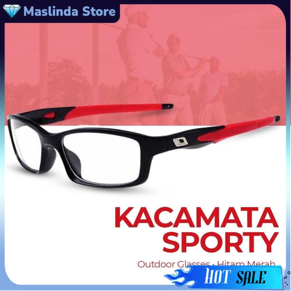 Kacamata Sporty Wanita Dan Pria Outdoor Glasses Silicone Frame / Kacamata Olahraga Lensa Bening Tida