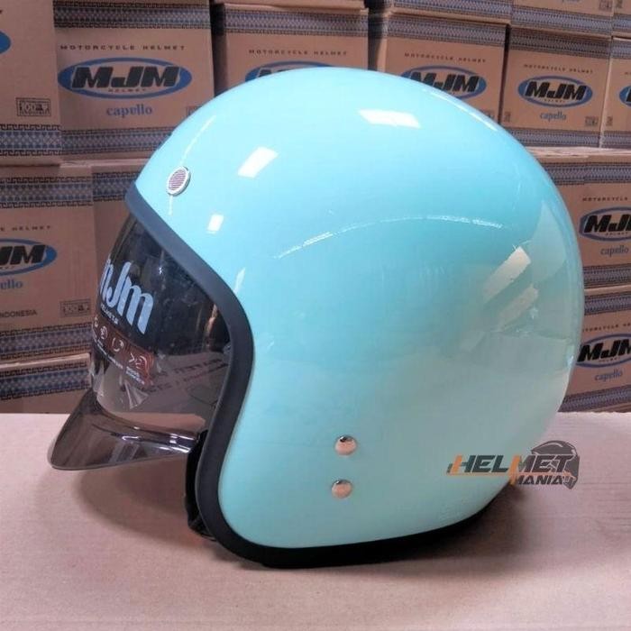 Helm MDS MAGNUM Solid Retro Half face kekinian SNI MJM Capello warna komplit bisa untuk sanmory - vi