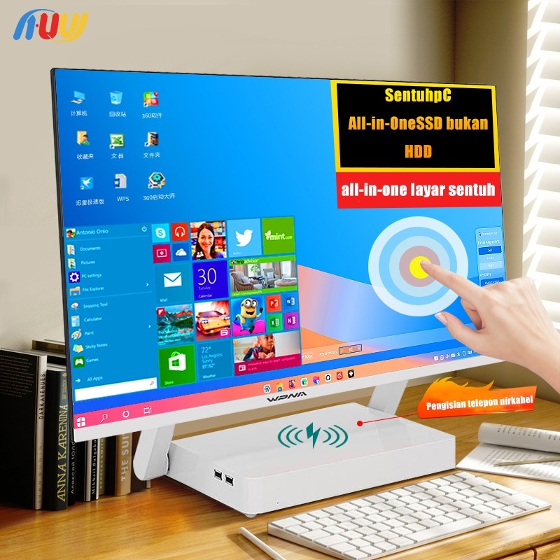 Huw [layar sentuh]Komputer All in one PC gaming Core Intel i5/i7 RAM 8G/16G SSD 256G/512GB/1T Deskto