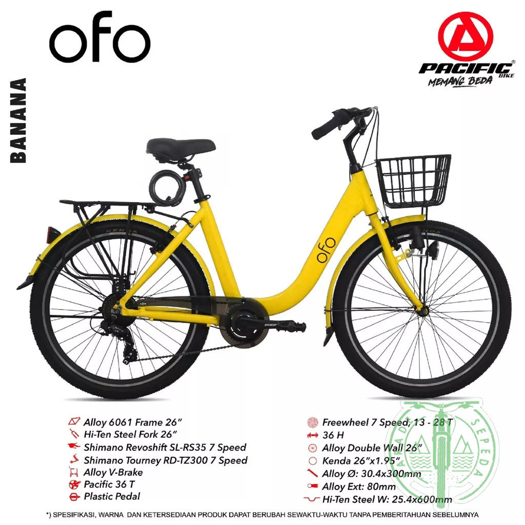 Sepeda Ctb 26" Pacific Ofo 7 Speed