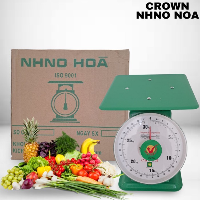Timbangan Manual Jarum CROWN NHNO HOA VIETNAM 20Kg 30Kg 60Kg 100Kg 150Kg Spring Dial Scale Besi Plat