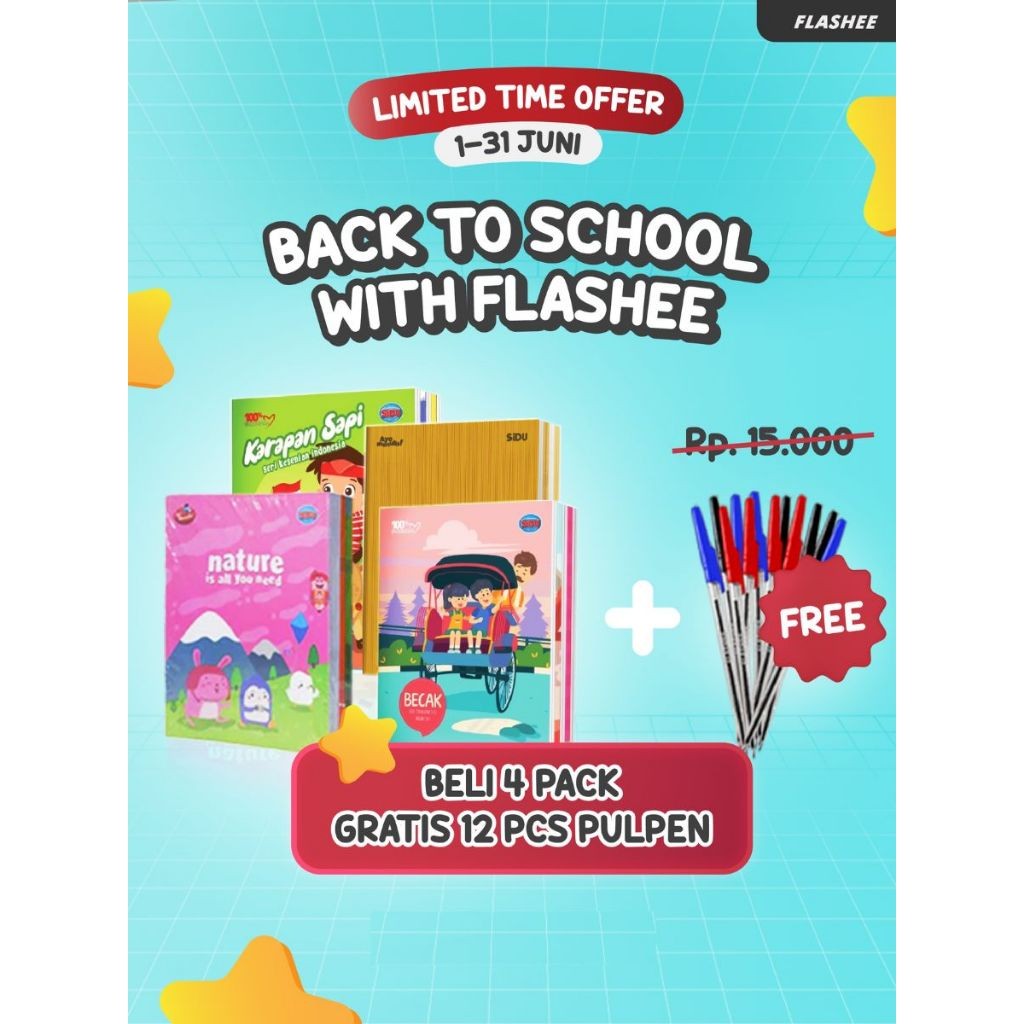 

Flashee 10 Pcs Buku Tulis Sidu Sinar Dunia 38 Lembar 1 Pack Buku Tulis Sekolah Berkualitas