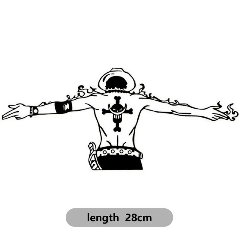 

One Piece Anime Sticker Cool Luffy Ace Car Stickers Waterproof Sunscreen Laptop Window Trunk Sticker
