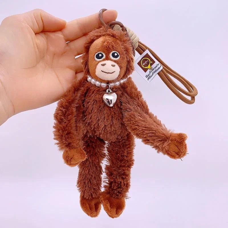 20cm Cartoon Animal Monkey Pendant Plush Doll Hot Sale Monkey Keychain Plushies Soft Stuffed Backpac