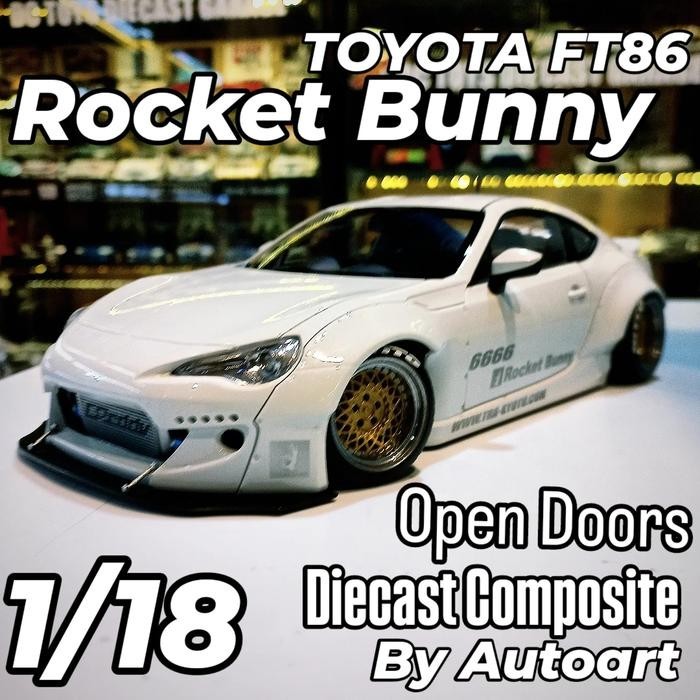 Diecast Toyota FT86 Rocket Bunny White  Autoart  Composite Rare model Open doors only High  ORI box 