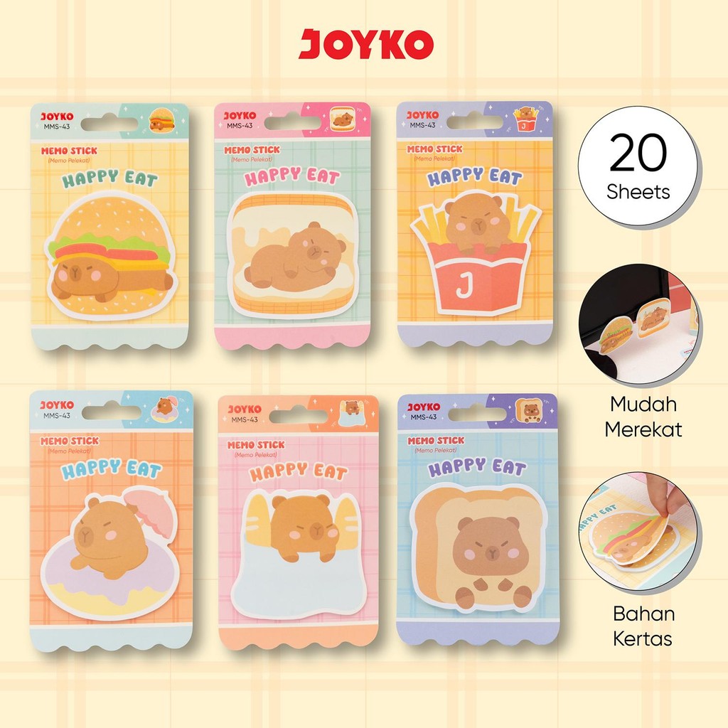 

JOYKO Memo Stick Sticky Note Kertas Memo Memo Tempel MMS-43 Happy Eat