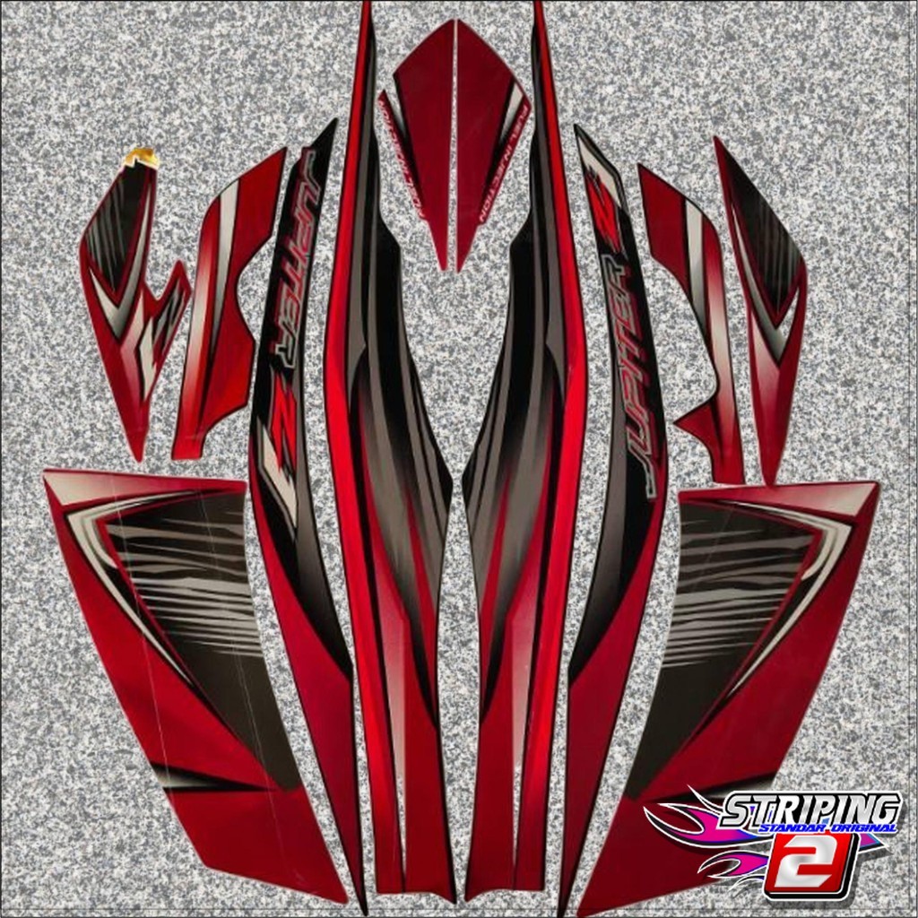 STIKER STRIPING MOTOR JUPITER Z1 2012 MERAH