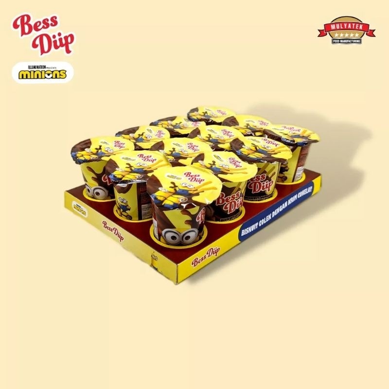 

Bess diip Minion Cho Cho chocolate biscuit coklat mini isi 12 - ARM