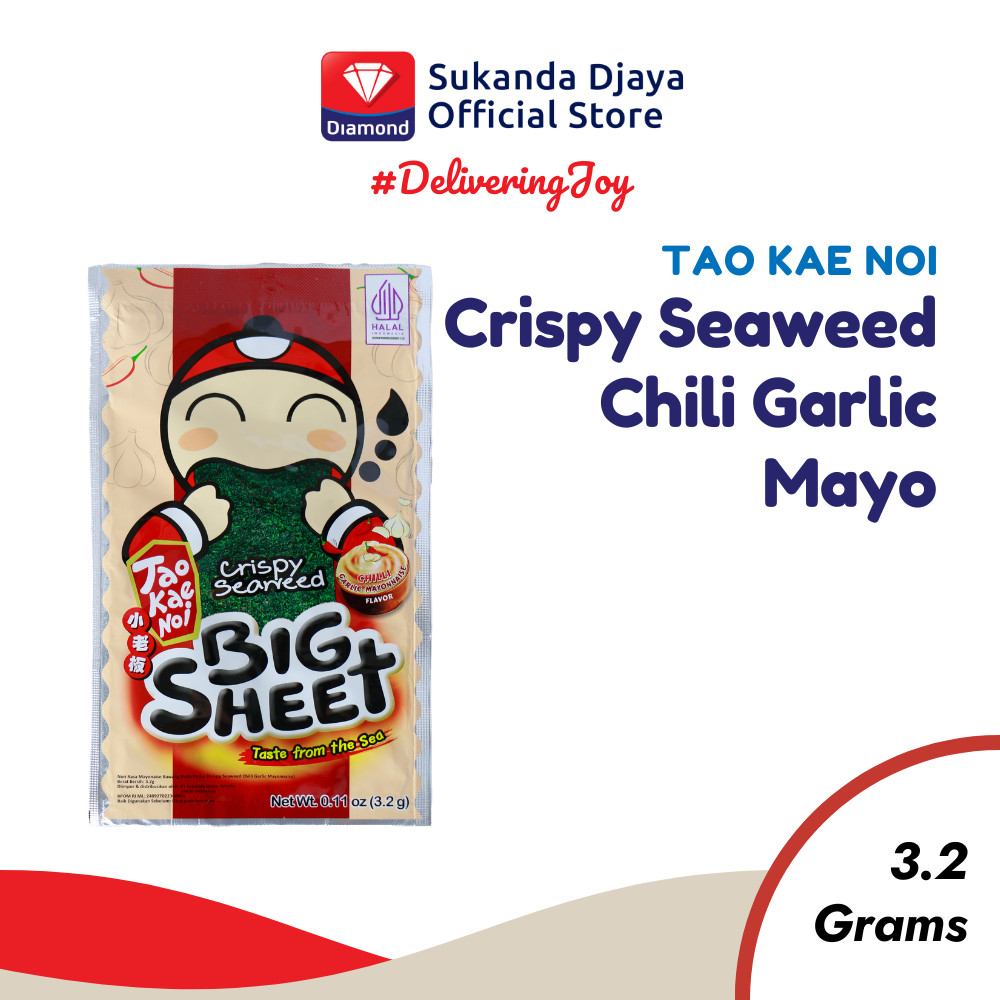 

Tao Kae Noi Rumput Laut Big Sheet Seaweed Garlic Mayo 3.2 gr