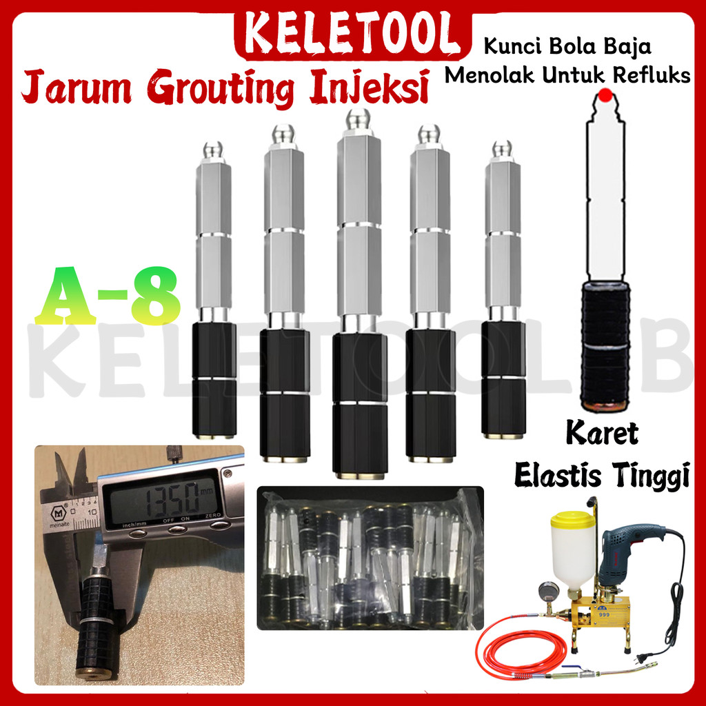 

Packer Injeksi Beton Polyurethane Grounting Needles PU Injeksi Beton Grouting Needles Packer Mesin Injeksi PU Beton Jarum Suntik Alat Suntik Injeksi Beton Injection Epoxy Concrete PekerJarum Suntik Beton Tahan Tekanan Tinggi
