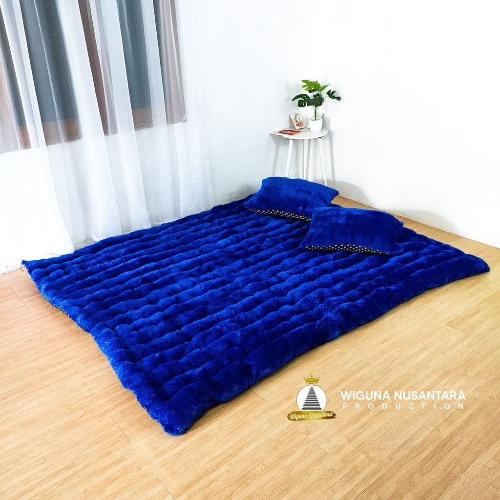 Kasur Bulu Lantai Gender Rasfur 200 / 160 / 180 / 140 / 120 / 100 Jumbo Tebal Bonus 2 Bantal