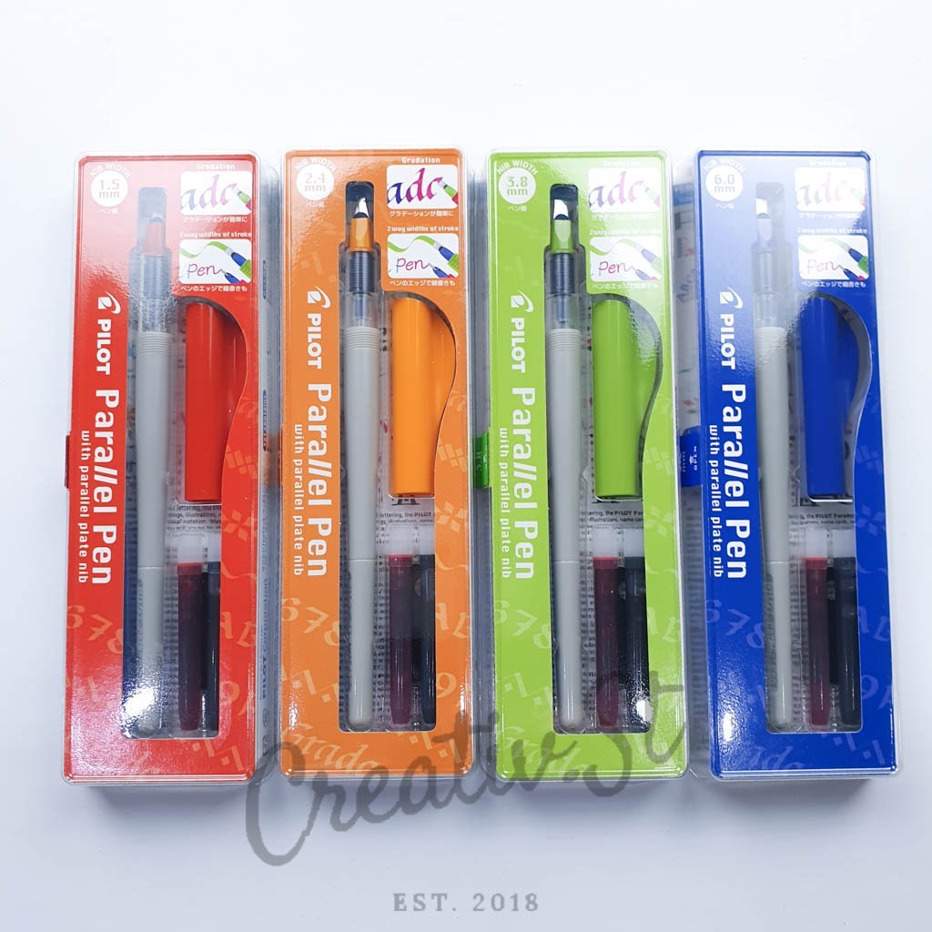 

Pilot Parallel Calligraphy Pen 1.5 / 2.4 / 3.8 / 6.0 Mm Pena Kaligrafi