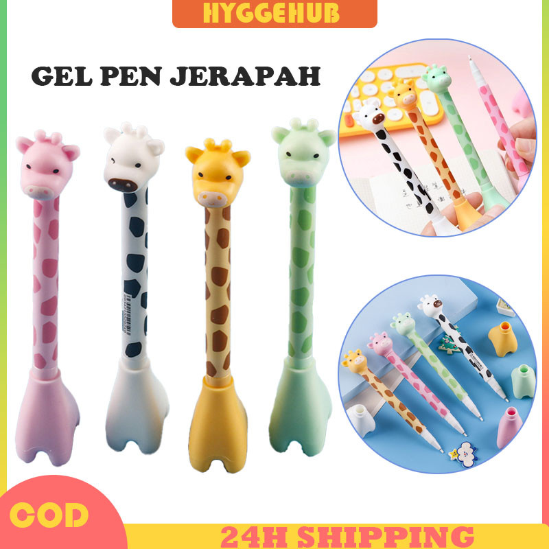 

Girrafe Ballpen Pena Pulpen Ujung Lancip Karakter Pen Gel Jerapah Pena Tinta Hitam Karakter Hewan Lucu Model Animal