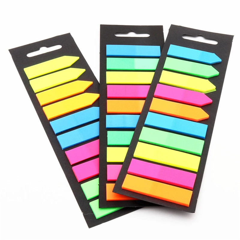 

200 sheet Color Clear Sticky Notes Index Tabs Posted Transparent Sticky Note Laptop Memo Pad Bookmark Stationery Office Supplies