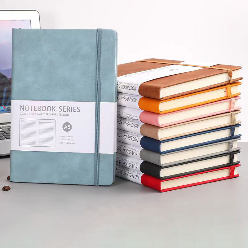 

A5 notebook skin feel leather cute fashion notepad study notebook can be customized cover business logo content diary wholesale