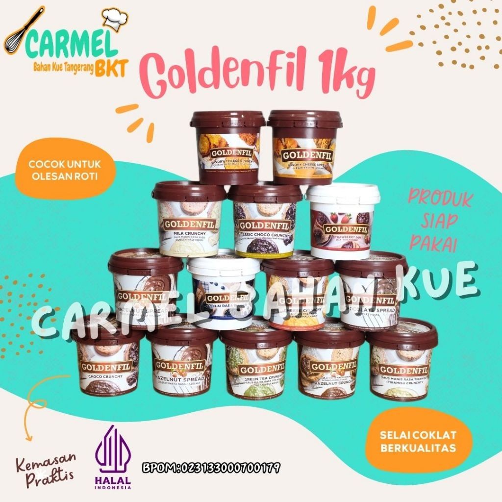 

NEW TANGERANG - GOLDENFIL Coklat Crunchy Selai Aneka Rasa 1kg PREMIUM