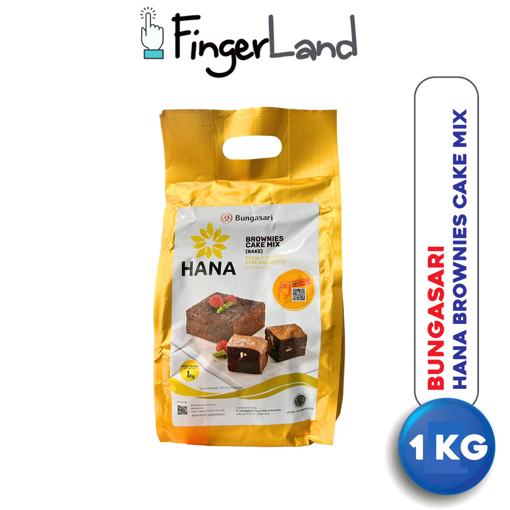 

HANA Brownies Cake Mix 1 Kg Bungasari Premiks Keik Panggang