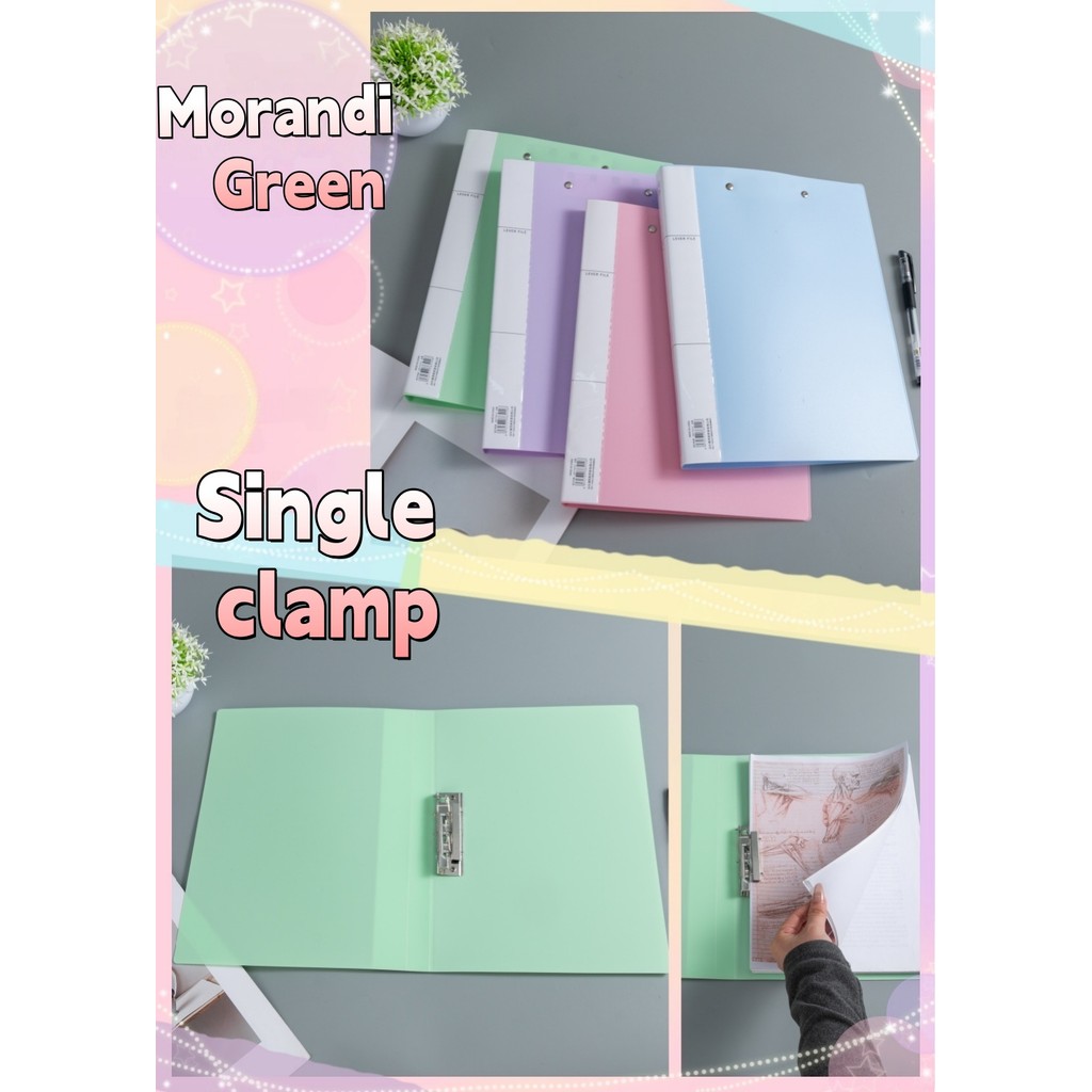

Double Strong Folder File Folder Morandi Color A4 Folder Storage Single Plywood Clip Double Clip Music Score Clip Paper Clip Lea
