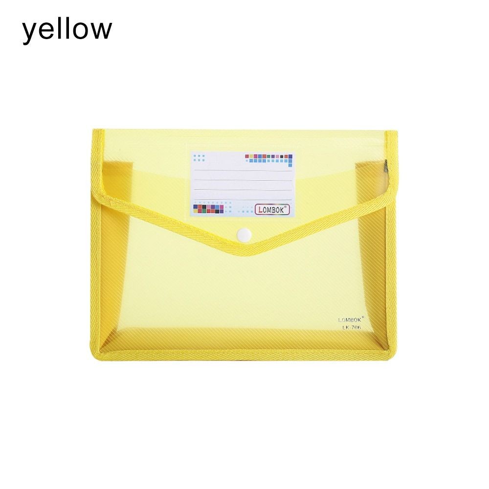 

A4 Plastic File Folders Large Capacity Office Document Bag Pouch Envelope Folder