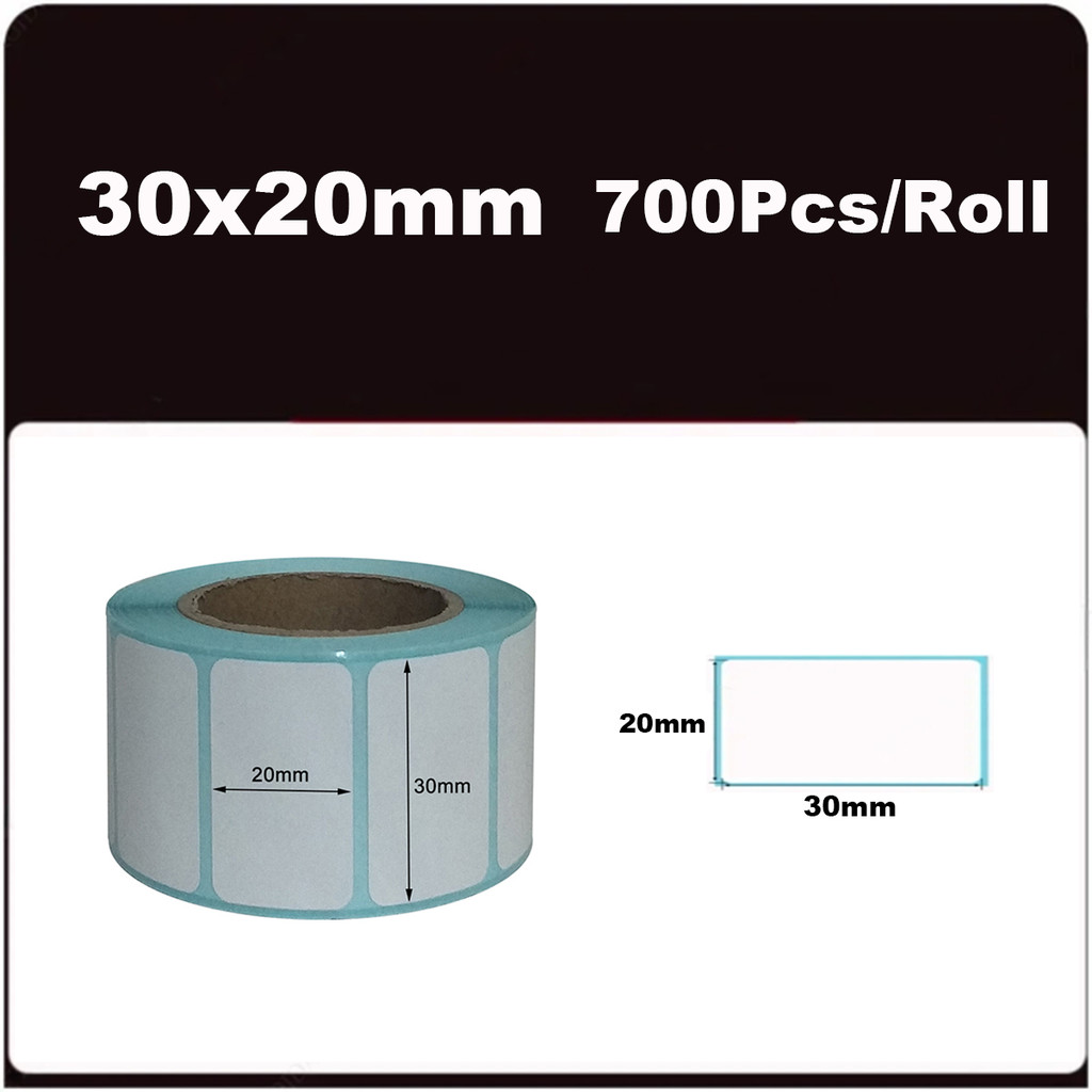 

Thermal Label Tape Label Print Stickers 1.57''x1.18''(40x30mm)30x20mm 20x10mm Waterproof Self-Adhesive Tape for Label Printers