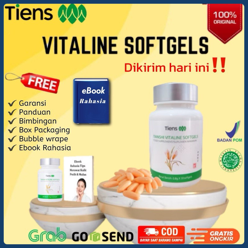 Pemutih Seluruh Tubuh Ampuh Terbaik Tiens Vitaline Softgel Original Tiens Pemutih Wajah Badan