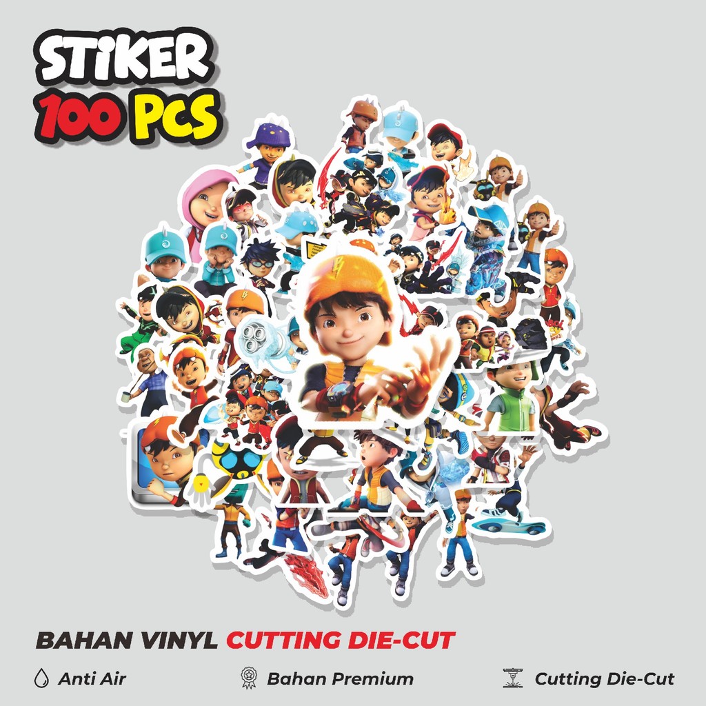 

Terbaru! 50 pcs Sticker Kartun Boboiboy Sticker Dekorasi Lucu Kreatif untuk Notebook, Skateboard, HP